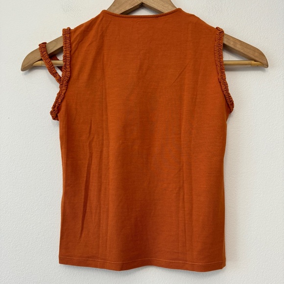 Valentino Roma Classic Orange Hue Tank Top Size XS - Picture 4 of 7